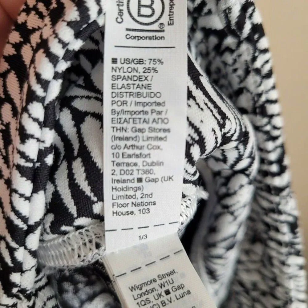 Athleta Size XS Ultimate Stash Textured 7/8 Tight Leggings Tailwind Black White - Picture 11 of 12